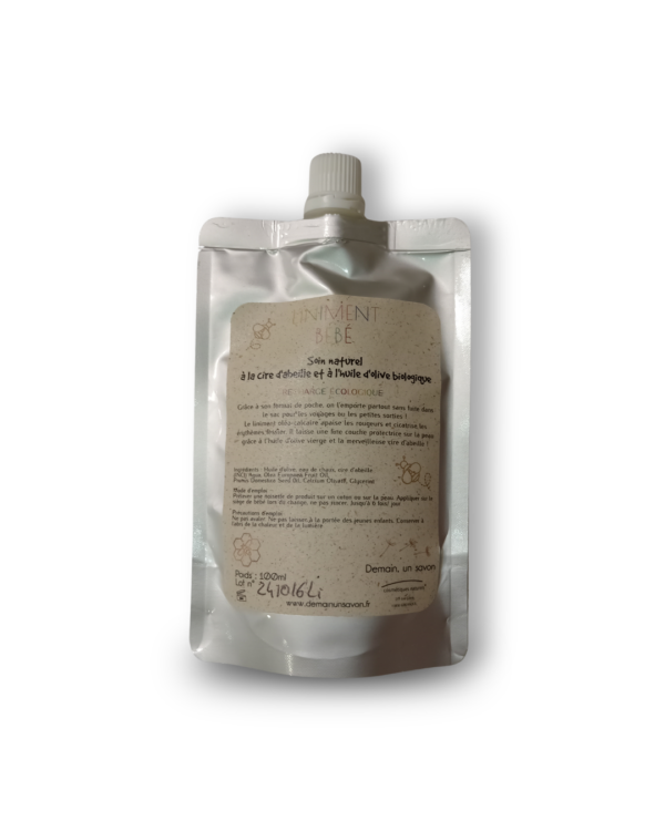 Recharge Doypack Liniment de poche Bébé 100ml - Douceur et protection pour la peau de bébé - Demain Un Savon
