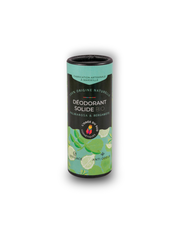 Déodorant Solide Naturel Bio Palmarosa & Bergamote - Fraîcheur Longue Durée et Protection Naturelle - L'Orée du Sud