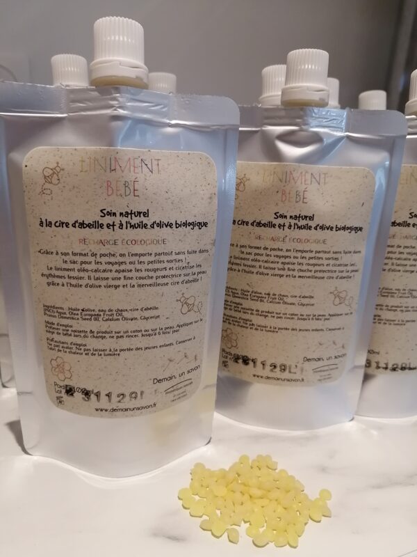 Recharge Doypack Liniment de poche Bébé 100ml - Douceur et protection pour la peau de bébé - Demain Un Savon – Image 3