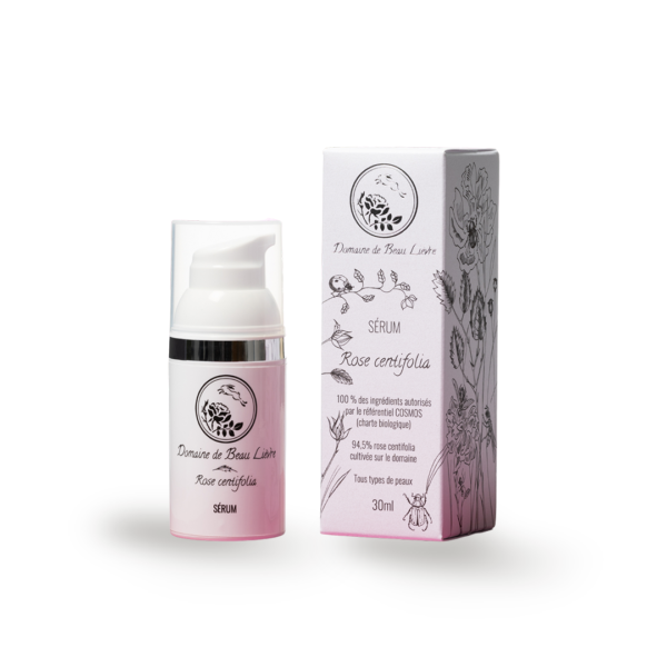 Sérum Rose Centifolia – Domaine de Beau-Lièvre | Soin anti-âge naturel pour une peau éclatante et apaisée