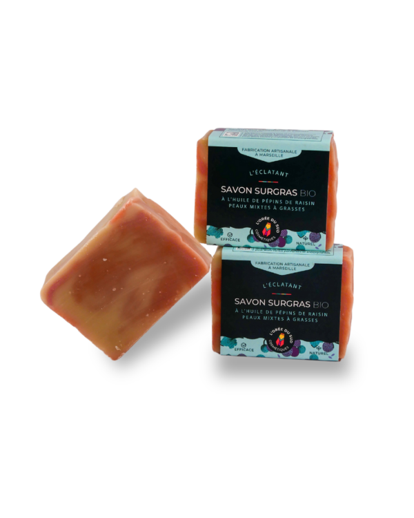 Savon surgras BIO L’Éclatant - Nettoyant Purifiant pour Peaux Mixtes à Grasses - L'Orée du Sud