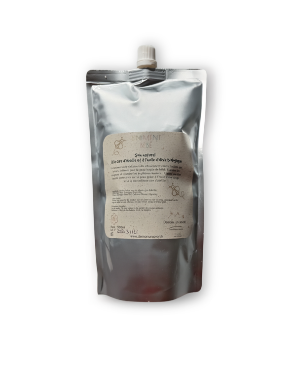 Recharge Doypack Liniment de poche Bébé 500ml - Douceur et protection pour la peau de bébé - Demain Un Savon